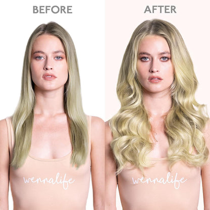 Echthaar Haarverlängerung Aschblond bis Platinblond 40cm