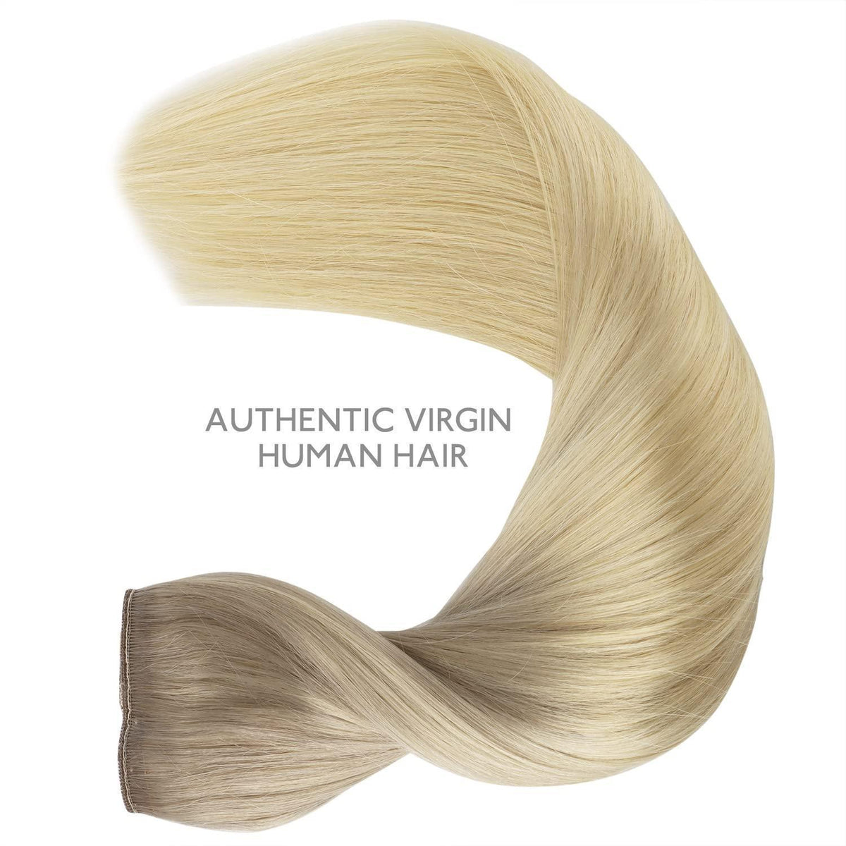 Echthaar Haarverlängerung Aschblond bis Platinblond 40cm