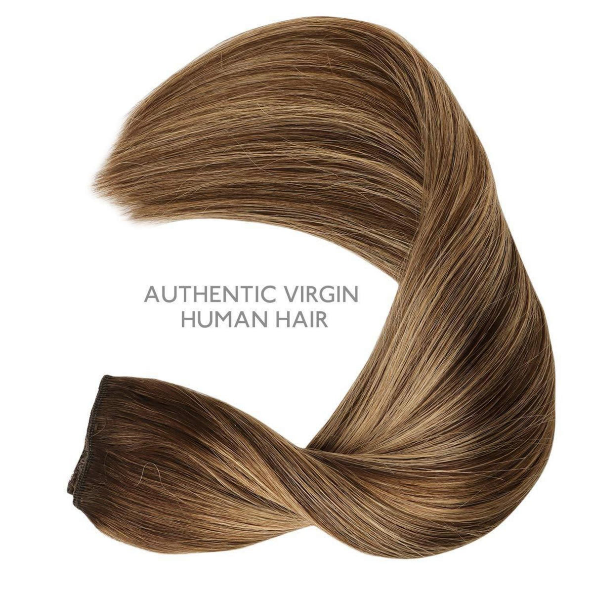 Echthaar Haarverlängerung Balayage Schoko-Karamell 40cm