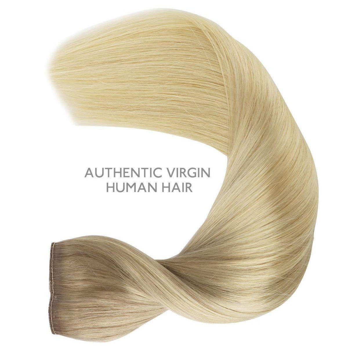Echthaar Haarverlängerung Aschblond bis Platinblond 45cm