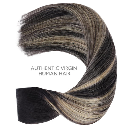 Echthaar Haarverlängerung 40cm Balayage Schwarz-Blond Wire Extensions