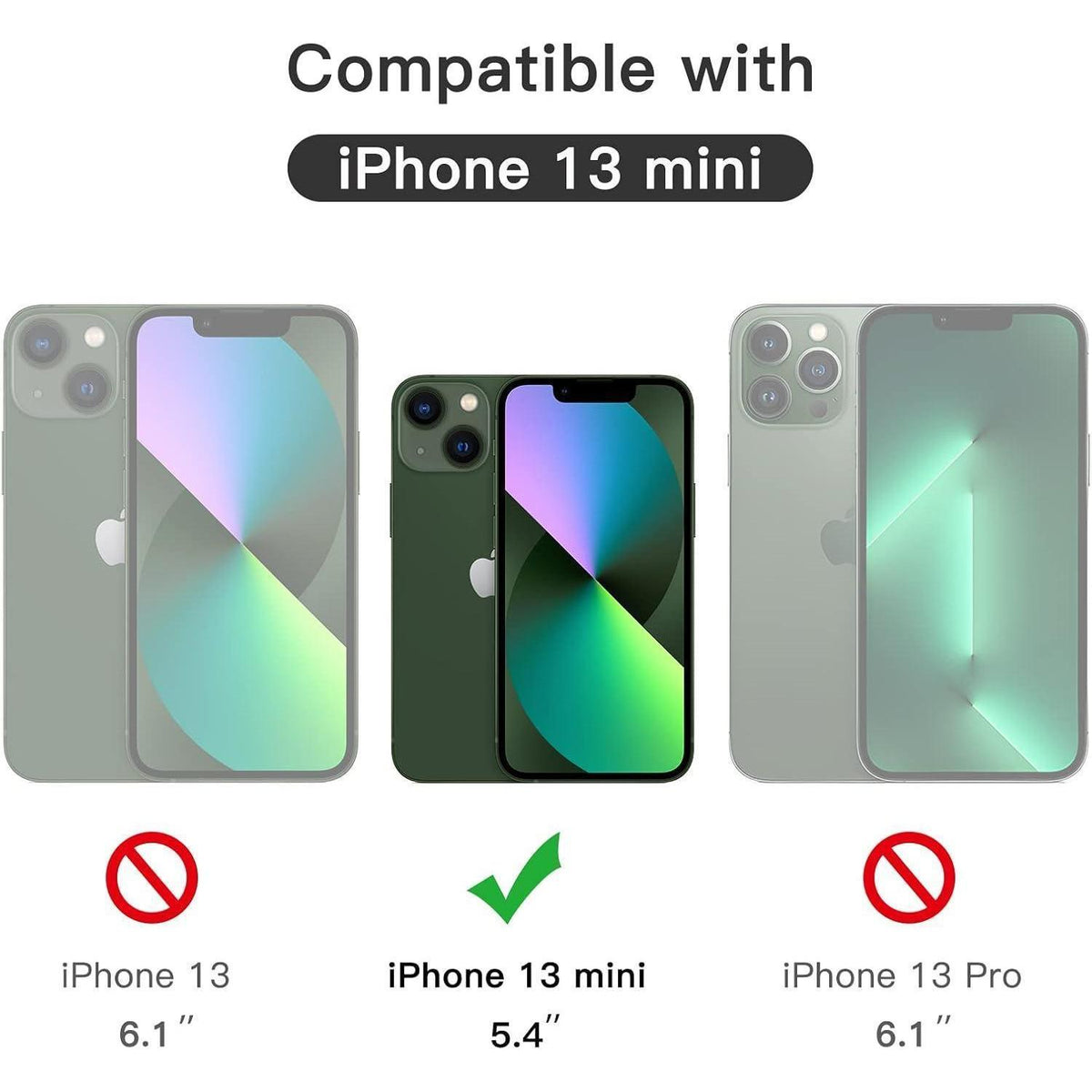 Displayschutzfolie für iPhone 13 mini, 3 Stück, Panzerglas