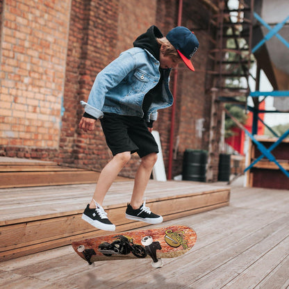 Skateboard 78,9 cm Doppel-Kick Deck für Anfänger und Fortgeschrittene