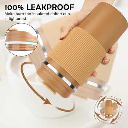 Isolierbecher CS COSDDI 450ml Thermobecher für Kaffee Tee