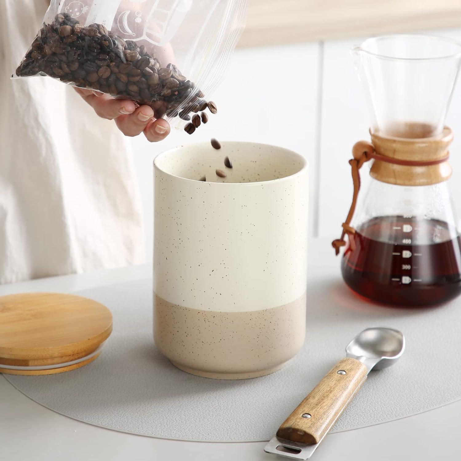 Vancasso Keramik Vorratsdosen luftdichter Deckel 2200 ml Müsli Tee Zucker Kaffee