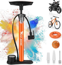 Fahrradpumpe mit Manometer für alle Ventile 11 Bar 160 Psi