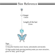 Schwangerschaft Bauchnabelpiercing Set Acryl UV 14Ga 32mm