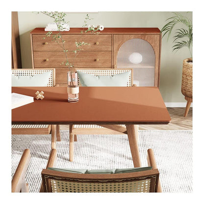 PU Tischdecke wasserdicht braun 80x180 cm - Tischfolie Schutzmatte