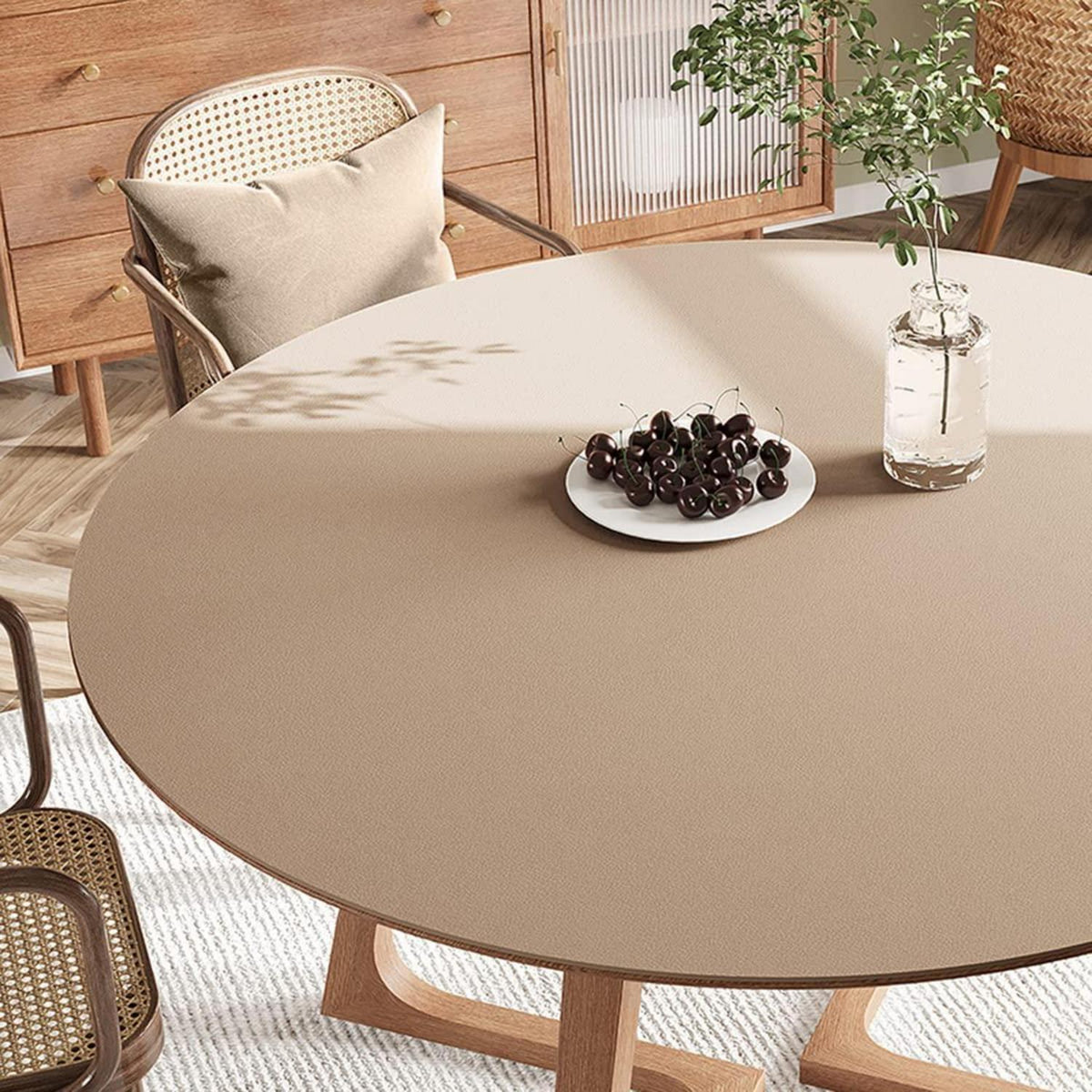 PU Tischdecke wasserdicht 80x180cm Khaki – Tischfolie Schutzmatte