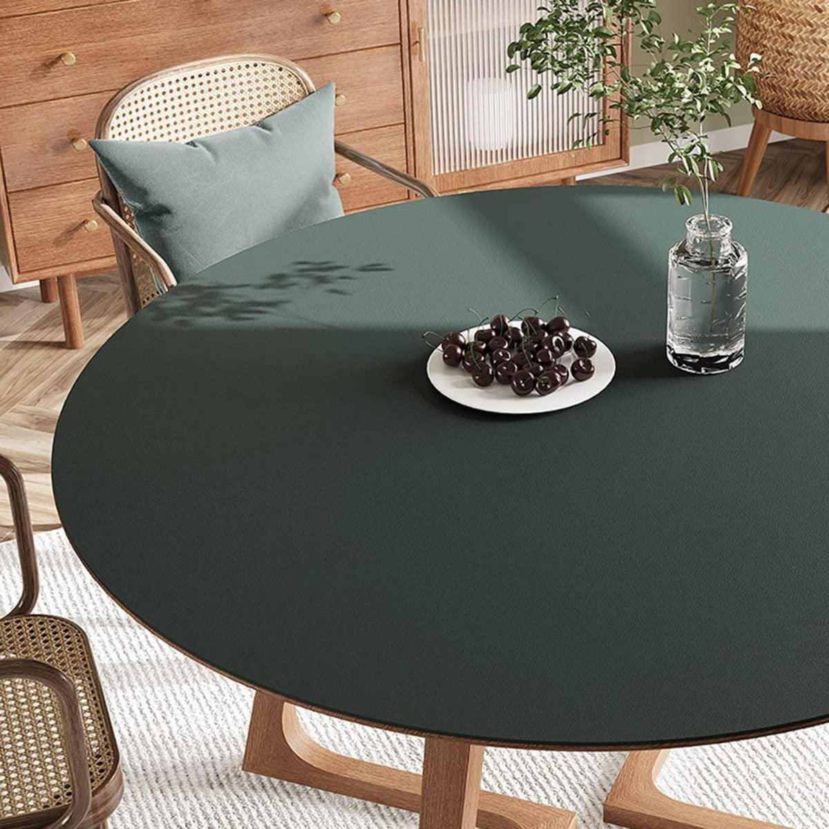 PU Tischdecke Dunkelgrün 90x160cm – Wasserdichte Tischfolie