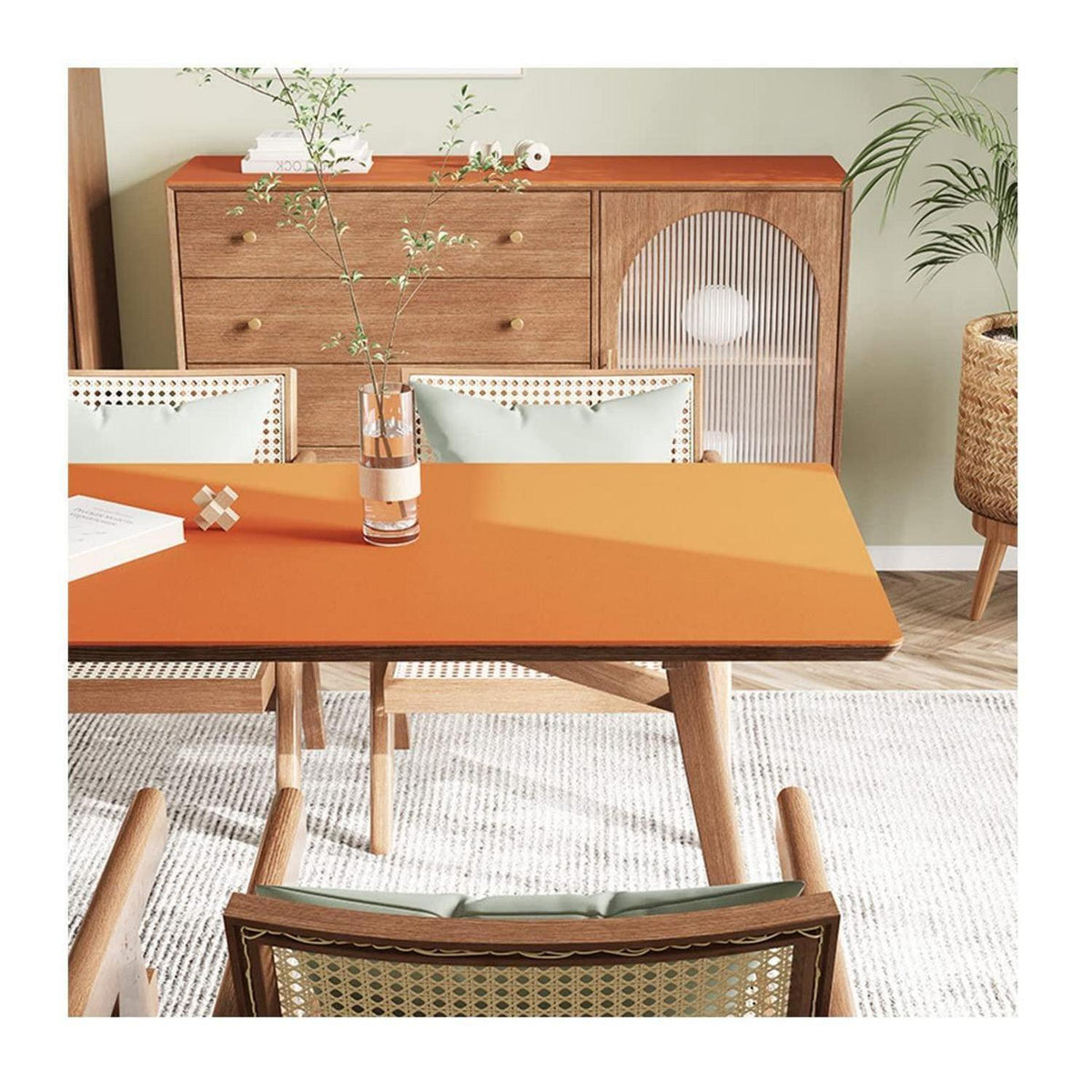 PU Tischdecke wasserdicht orange 90x160 cm - Tischfolie Schutzmatte