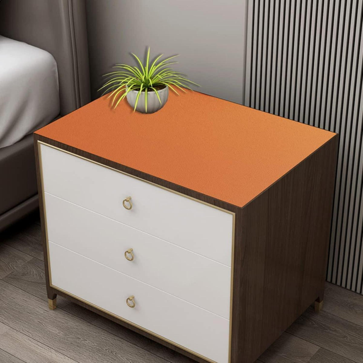 PU Tischdecke wasserdicht orange 90x160 cm - Tischfolie Schutzmatte
