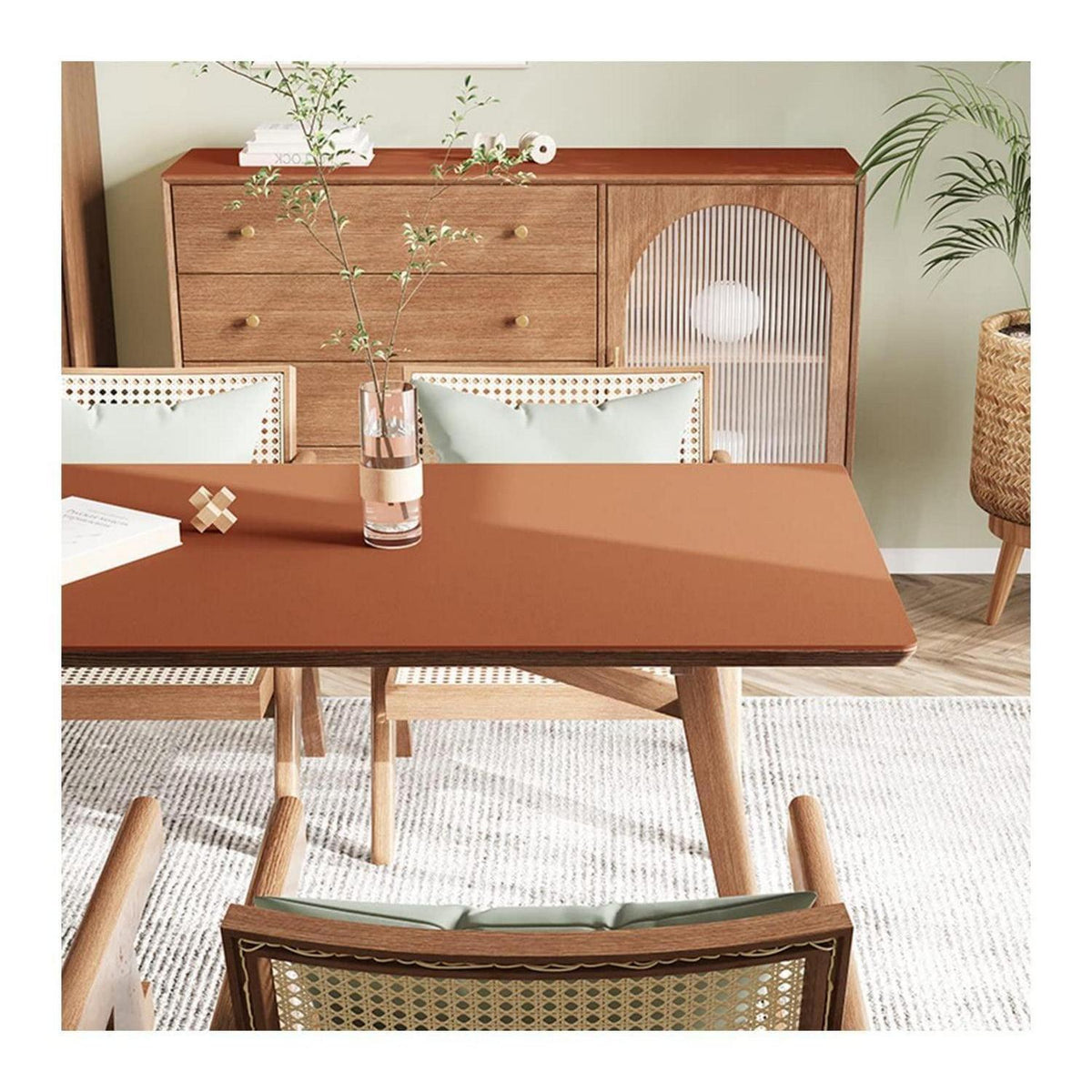 PU Tischdecke wasserdicht braun 90x160 cm - Tischfolie Schutzmatte