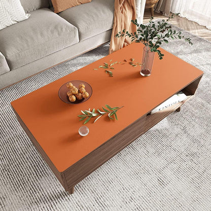 PU Tischdecke wasserdicht braun 90x180 cm - Tischfolie Schutzmatte
