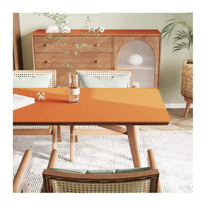 PU Tischdecke wasserdicht orange 80x200 cm | Tischfolie Schutzmatte