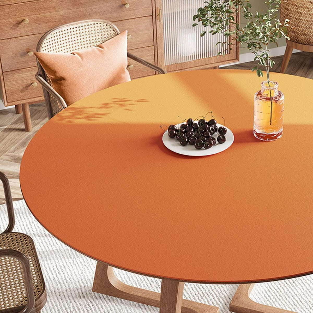 PU Tischdecke wasserdicht orange 80x200 cm | Tischfolie Schutzmatte