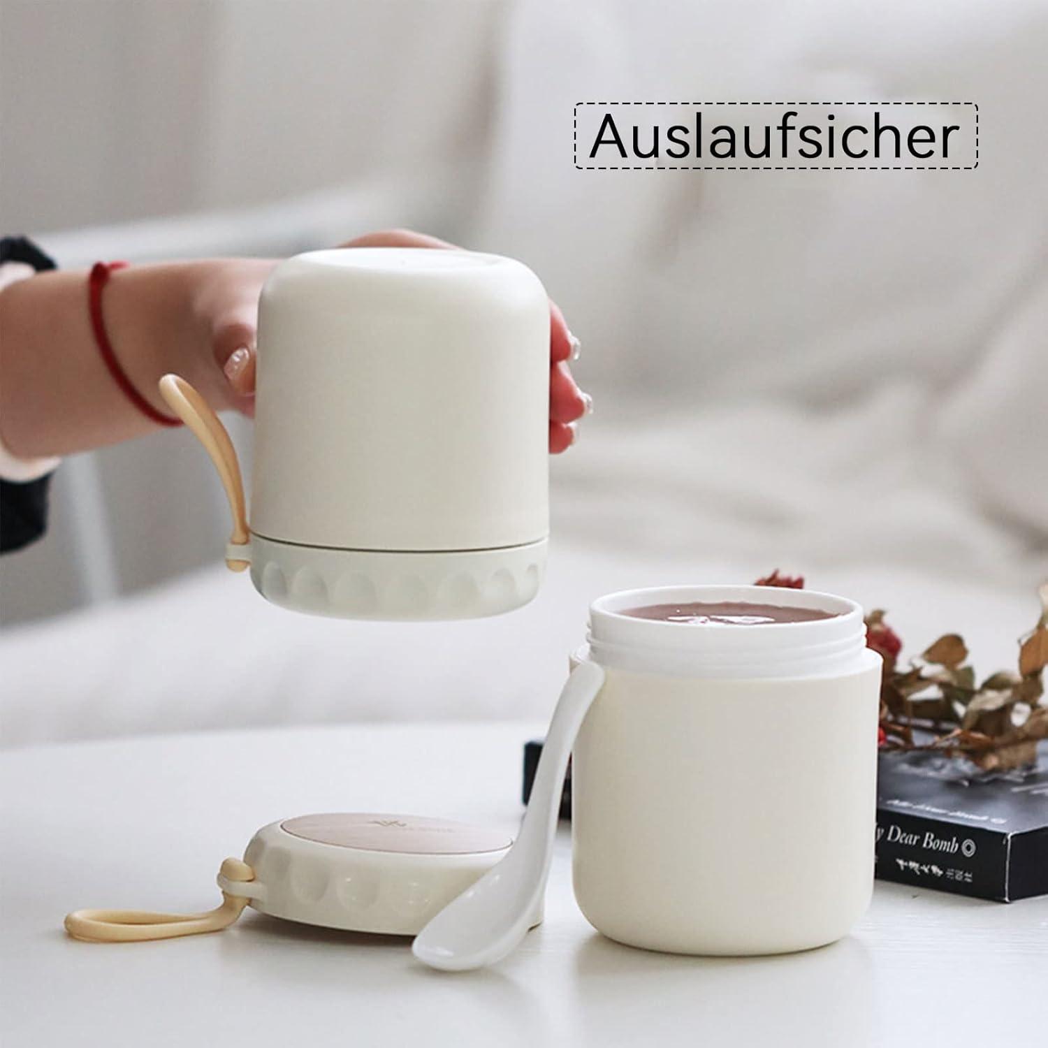 400ml Edelstahl Thermobehälter Auslaufsicher für Essen und Babybrei