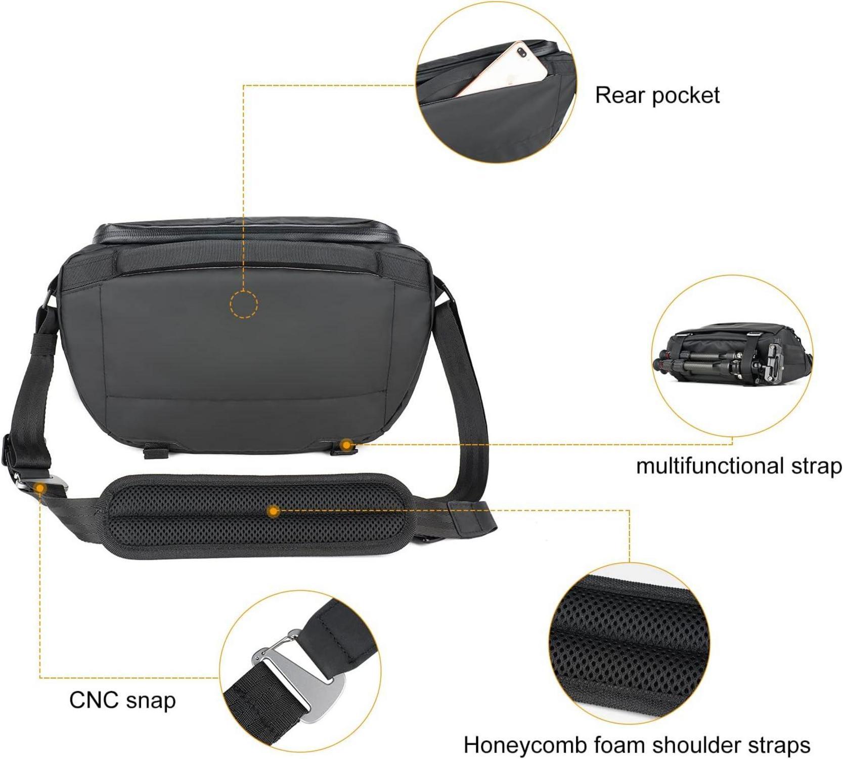 Besnfoto Kameratasche DSLR Wasserdichter Rucksack Sling Bag