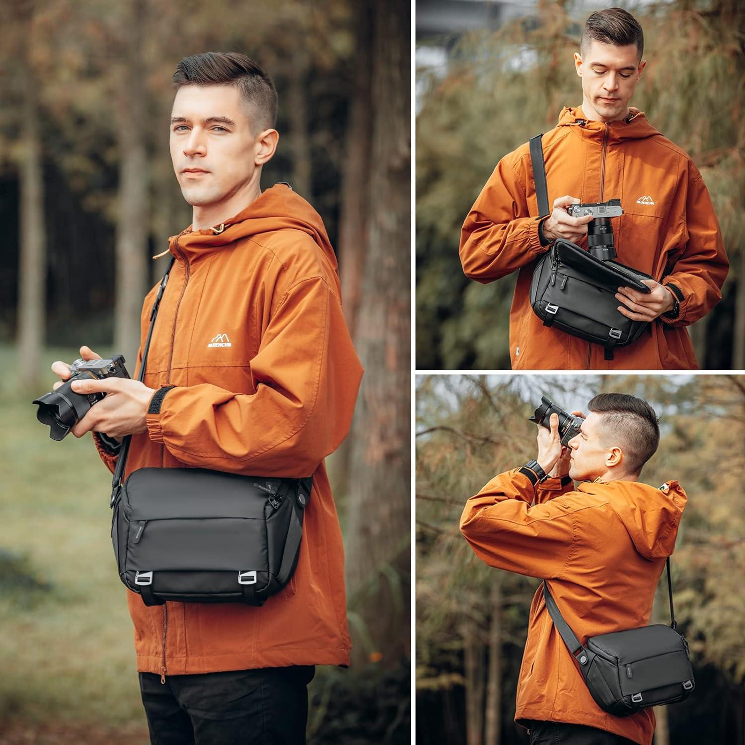 Besnfoto Kameratasche DSLR Sling Bag Fotografen Umhängetasche Wasserdicht