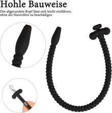 Silikon Dilator Hohl Penis Plug mit Stecker 3 Größen Ø 6mm