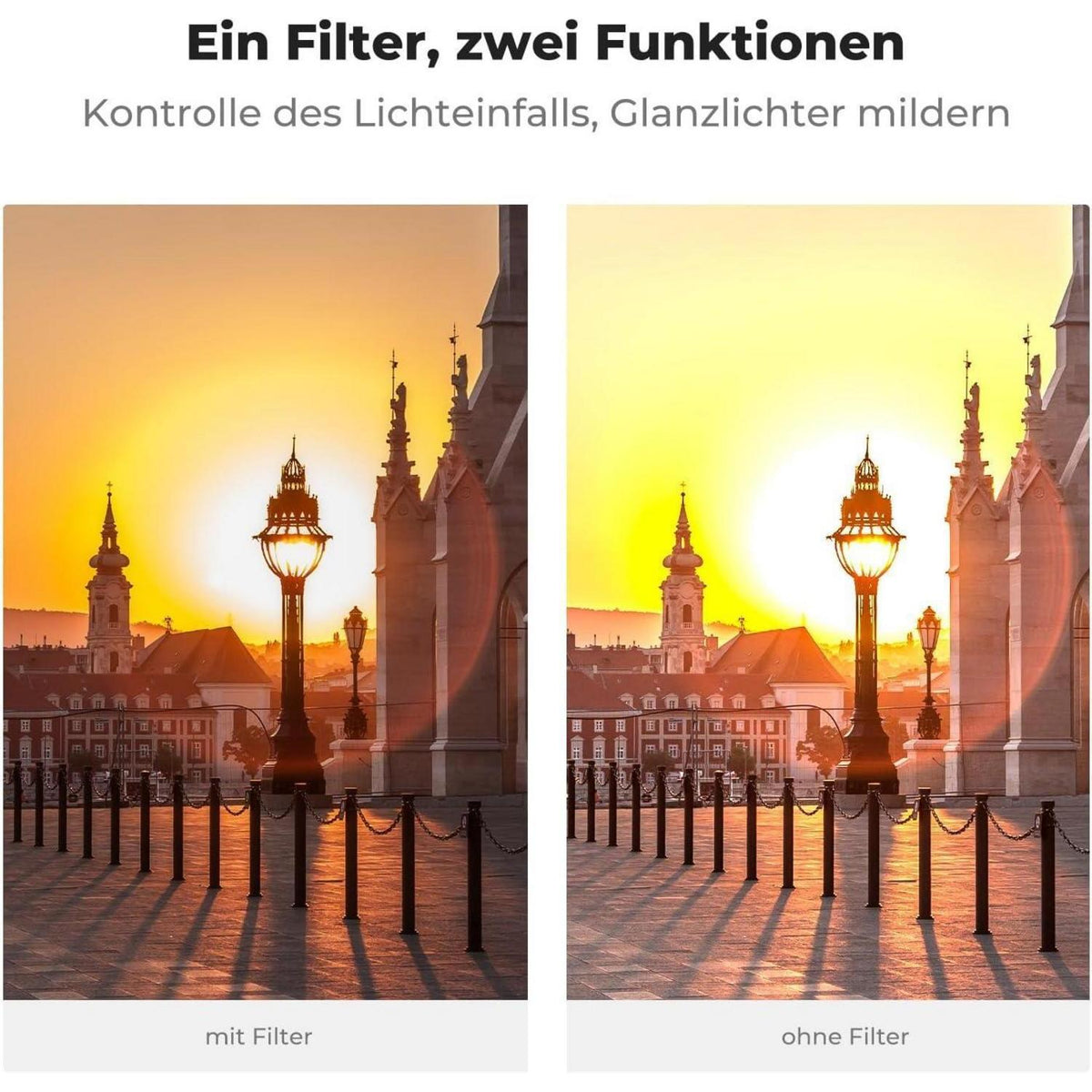 2-in-1 Black Mist & Variabler ND Filter 62mm