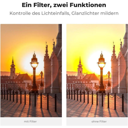 2-in-1 Black Mist & Variabler ND Filter 62mm