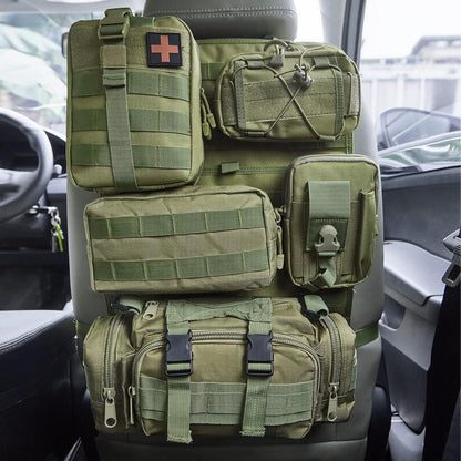 Taktischer Auto-Organizer Set für Rücksitz – 6tlg. Army Green