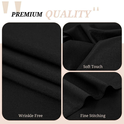 Schwarze Tischdecken 10er-Pack – 2,4m Rechteckig für Party & Hochzeit