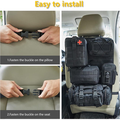 Taktischer LKW-Organizer Set für Rücksitz – 6tlg. Auto Aufbewahrung