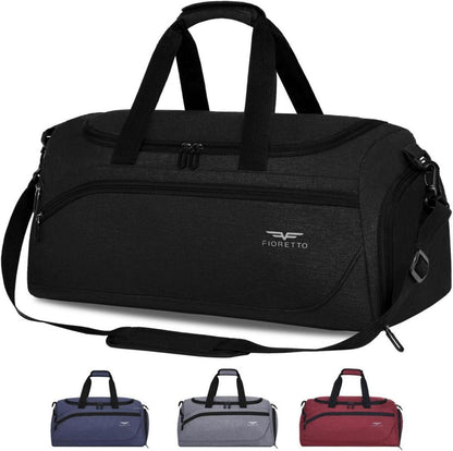 Sporttasche Reisetasche mit Schuhfach, Nassfach 35L Schwarz