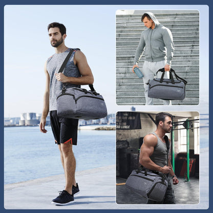 Sporttasche 35L für Damen und Herren mit Schuh- und