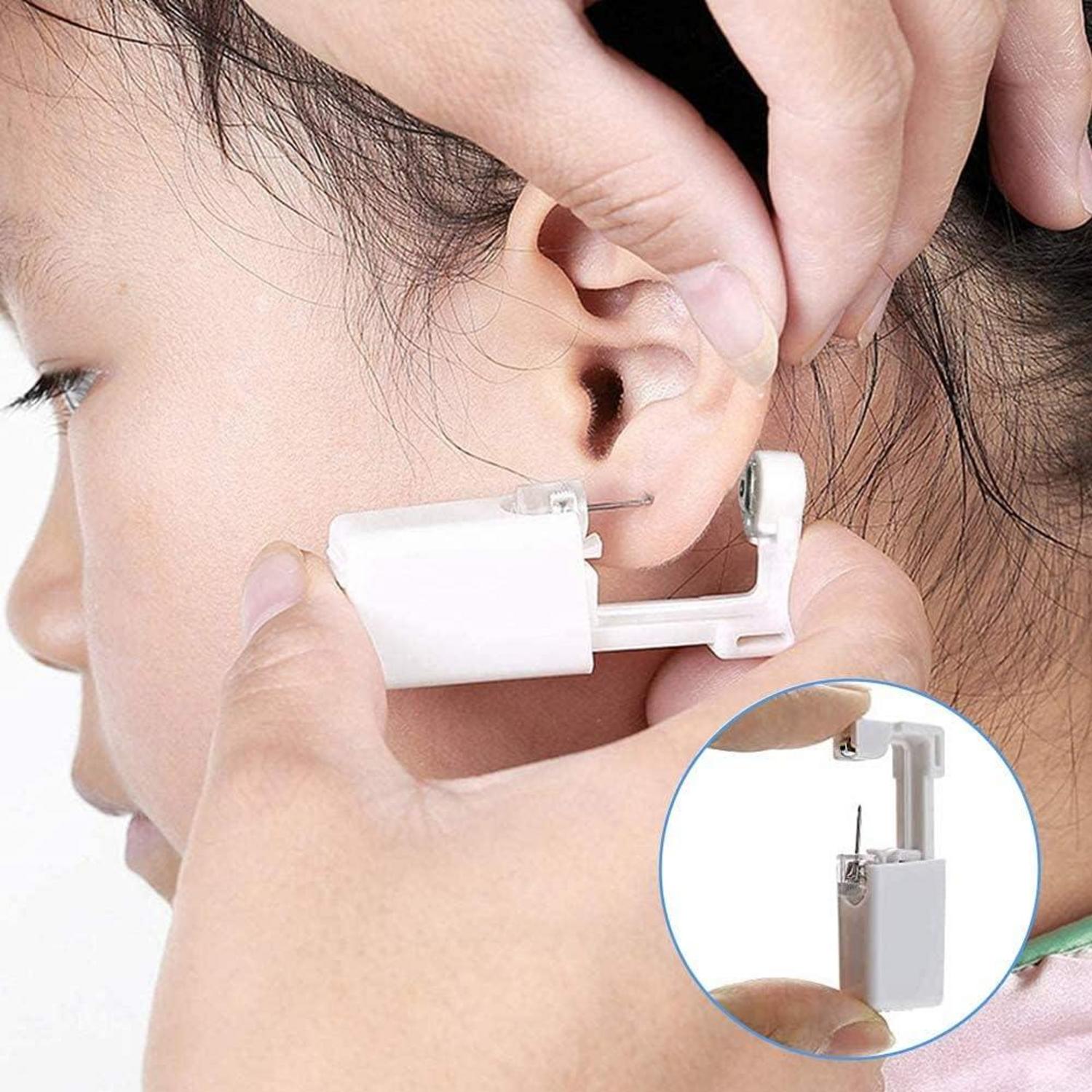 6er Set Einweg Ohrlochstechpistole mit Ohrstecker und