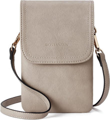 Handytasche Umhängetasche PU Leder Damen Designer Grau