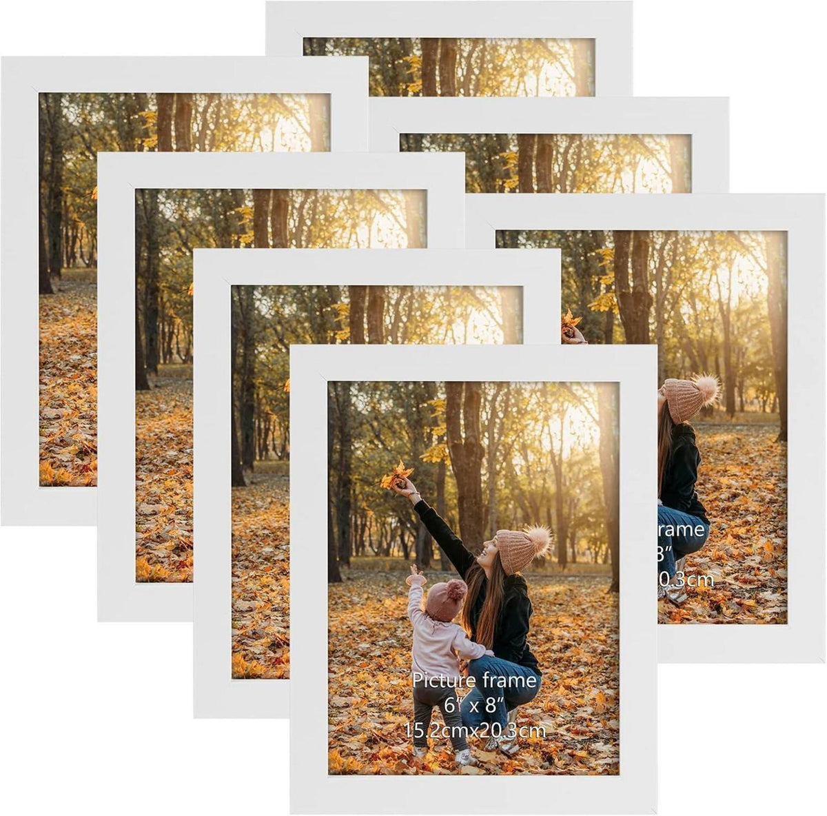 Bilderrahmen Set Weiß Fotorahmen Collage für Fotos 15x20 cm