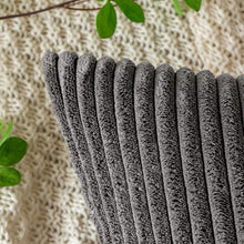 Kordsamt Kissenbezug 30x50 cm Grau 2er Set