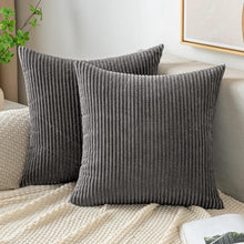 Kord Kissenbezug 45x45 cm Grau 2er Set