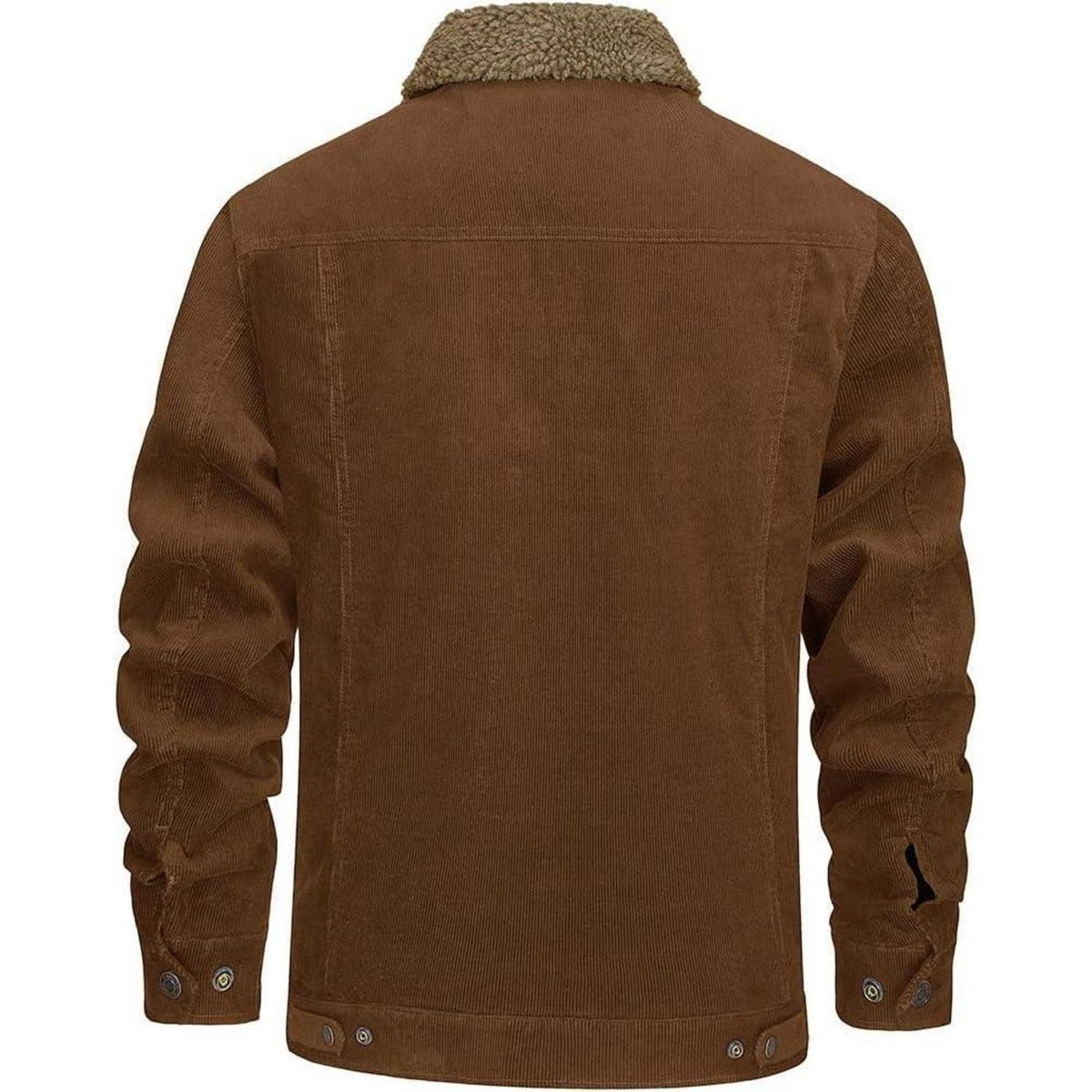 Herren Cordjacke mit Teddyfell-Kragen | Warme Übergangsjacke Braun XXL