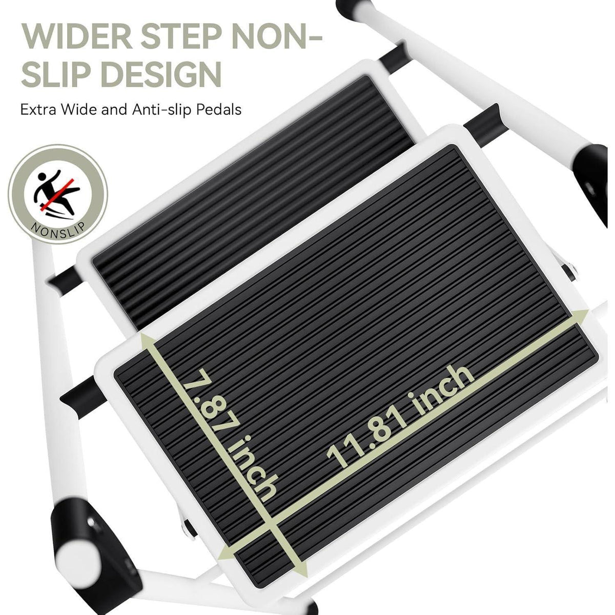 Klappstufenleiter 4 Stufen mit Handläufen – Weiß