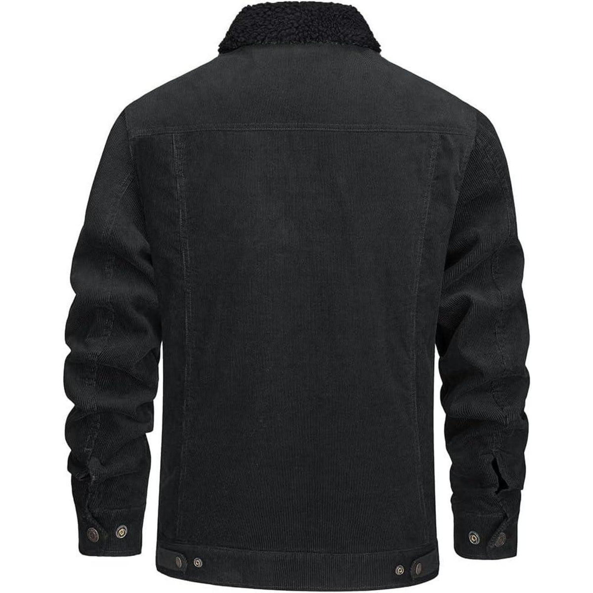 Herren Cordjacke gefüttert mit Teddyfell - Dunkelgrau XL