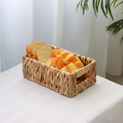 Gewebte Wasserhyazinthe-Körbe mit