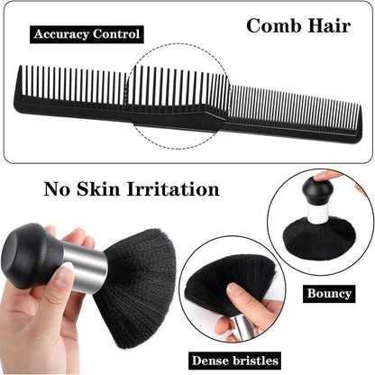 Friseurumhang Set mit Nackenbürste und Kamm, wasserdicht
