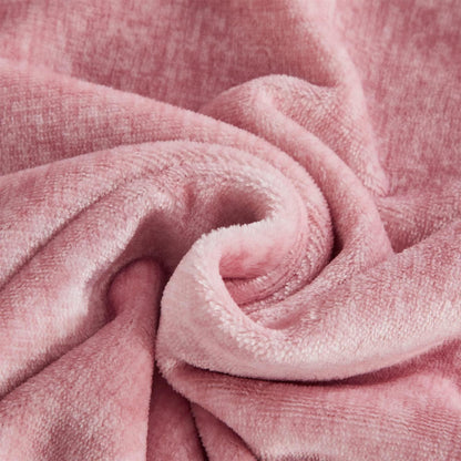 Damier Winter Plüsch Bettwäsche Set Rosa 200x220cm