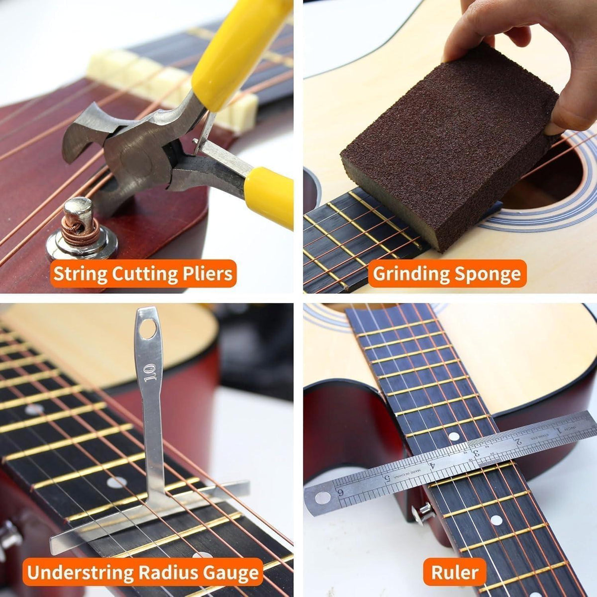 72-teiliges Gitarren-Werkzeugset für Wartung & Reparatur