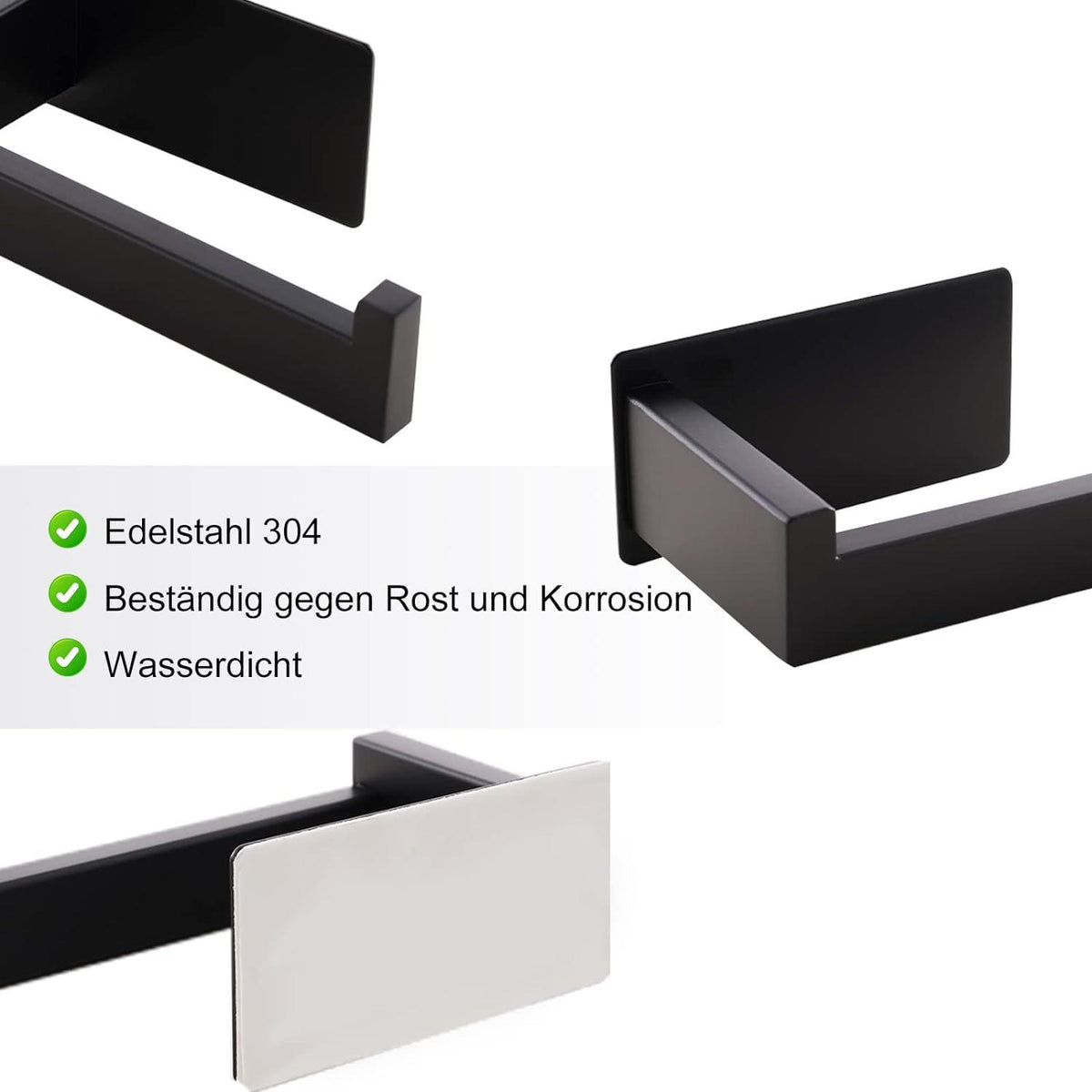 Toilettenpapierhalter ohne Bohren Edelstahl selbstklebend