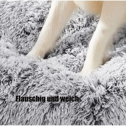 XXL Flauschiges Hundesofa – Orthopädisches Hundebett Grau (122x83cm)