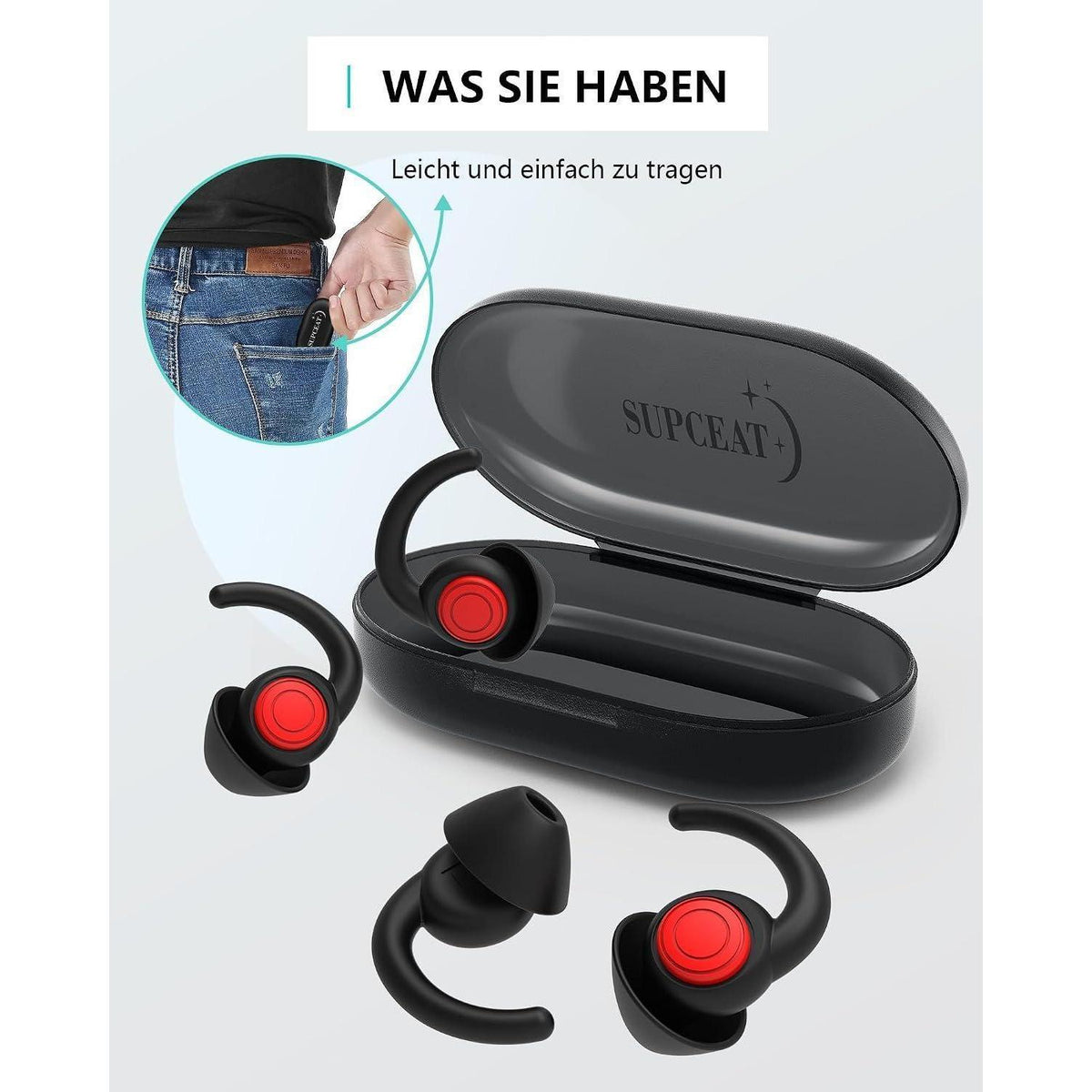 Schlaf-Ohrstöpsel Silikon - Geräuschreduzierung S/L