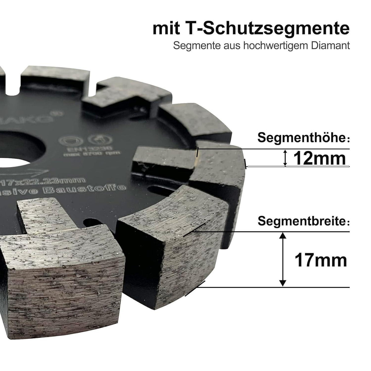 Diamant Frässcheibe 130mm für Fußbodenheizung & Estrich