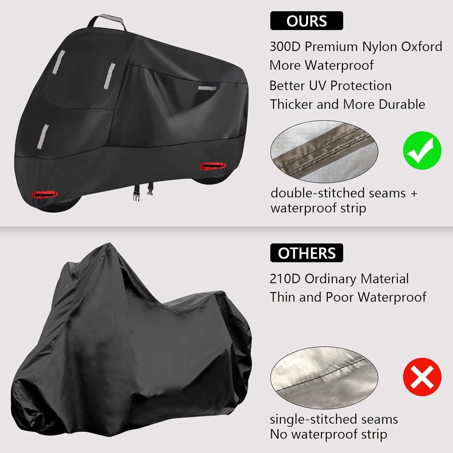 Motorradabdeckung 300D Oxford Wasserdicht Motorradplane 5