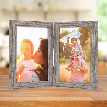 Doppelter Bilderrahmen 13x18cm Klappbarer Fotorahmen für 2