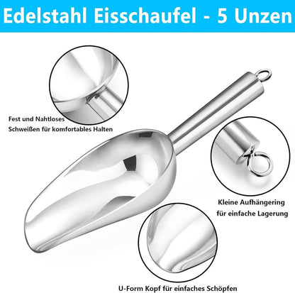 Onader Edelstahl Eisschaufel 148ml für Küche Bar Party Buffet